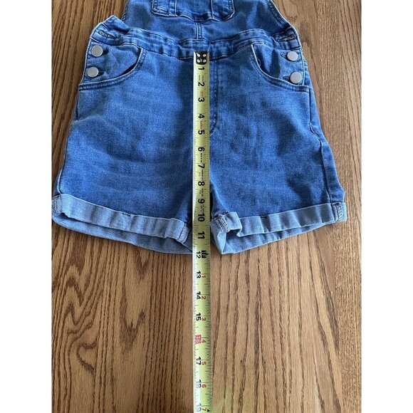 Shein Women's Roll Up Hem Denim Overall Romper Light Wash Blue Size 4 - Picture 8 of 8